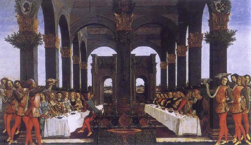 Sandro Botticelli The novel of the Anastasius degli Onesti the wedding banquet